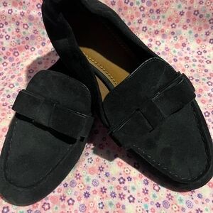 Coach Black Suede Loafers